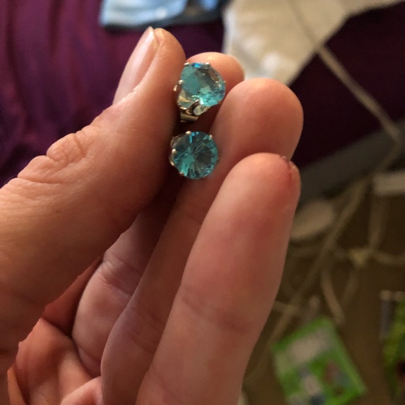 Aquamarine earrings and pendant together - Picture 4 of 5